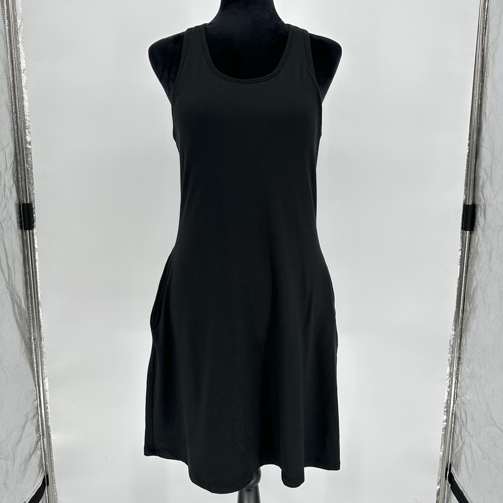 Eddie Bauer Black Athletic‎ Sports Bra Dress Pockets Stretchy Women's M